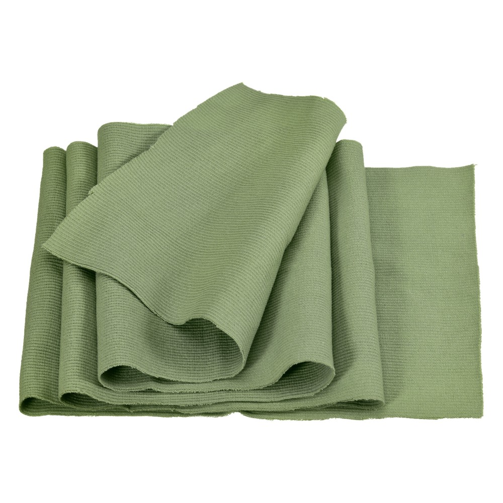 20cmx1m Elastic Cuff Ribbed Trim Cotton Fabric Knit Stretch Band Light Green
