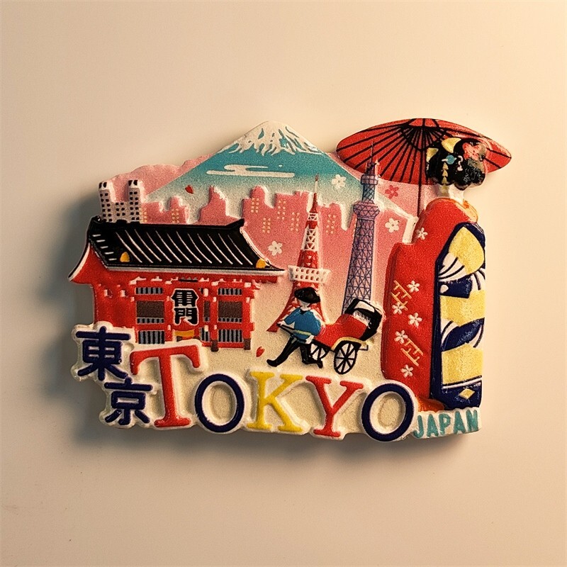 Japan Tokyo Tourist Travel Souvenir 3D Resin Refrigerator Fridge Magnet Craft