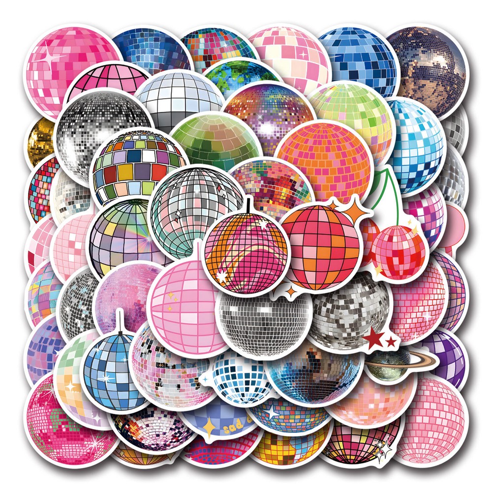 110Pcs Disco Ball Stickers for Phone Case water bottles laptop Waterproof