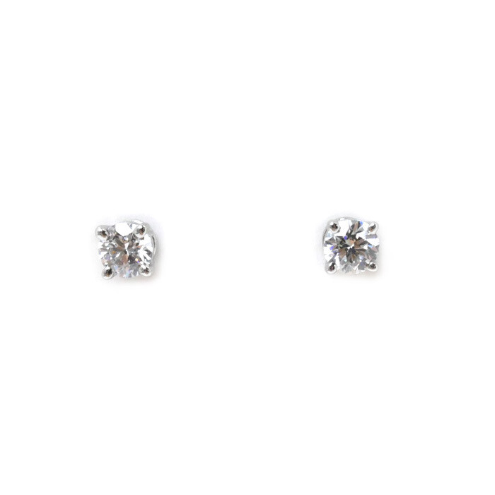 Tiffany & Co. PT950 platinum stud diamond earrings 0.21ct/0.21ct 1.6g 863278