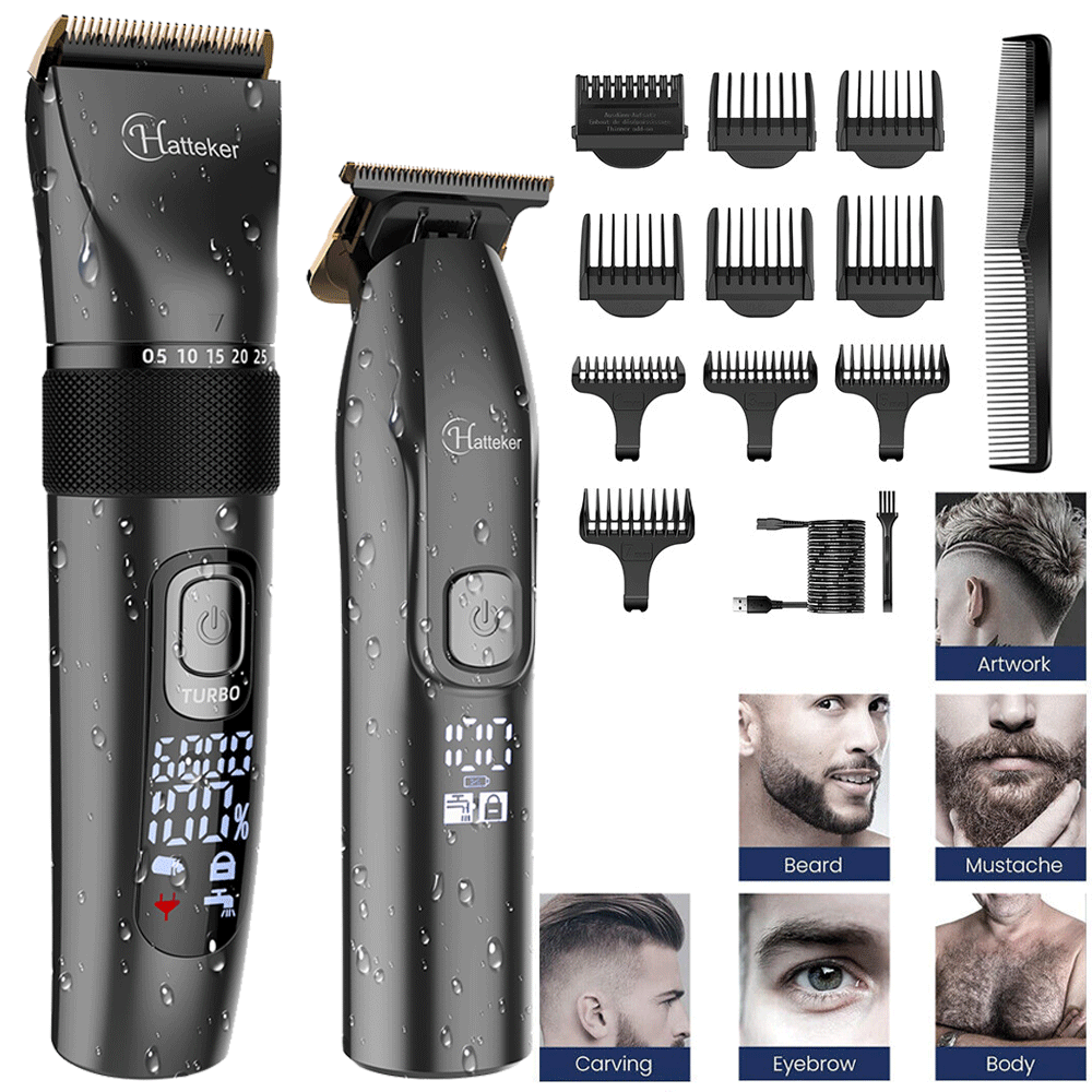 Professional Cordless Hair Clippers & Beard Trimmer Kit for Men