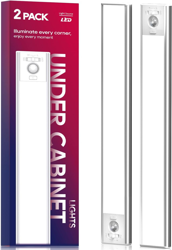 Under Cabinet Lighting, 3200Mah Rechargeable Battery Operated Motion Sensor Ligh