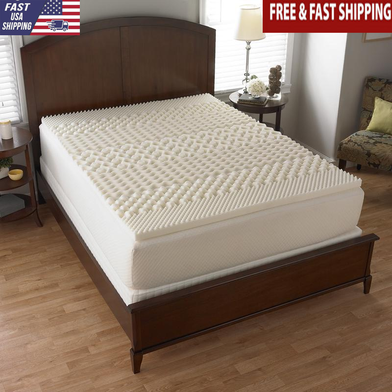 7-Zone Foam Mattress Topper Antimicrobial Hypoallergenic Breathable Twin XL New