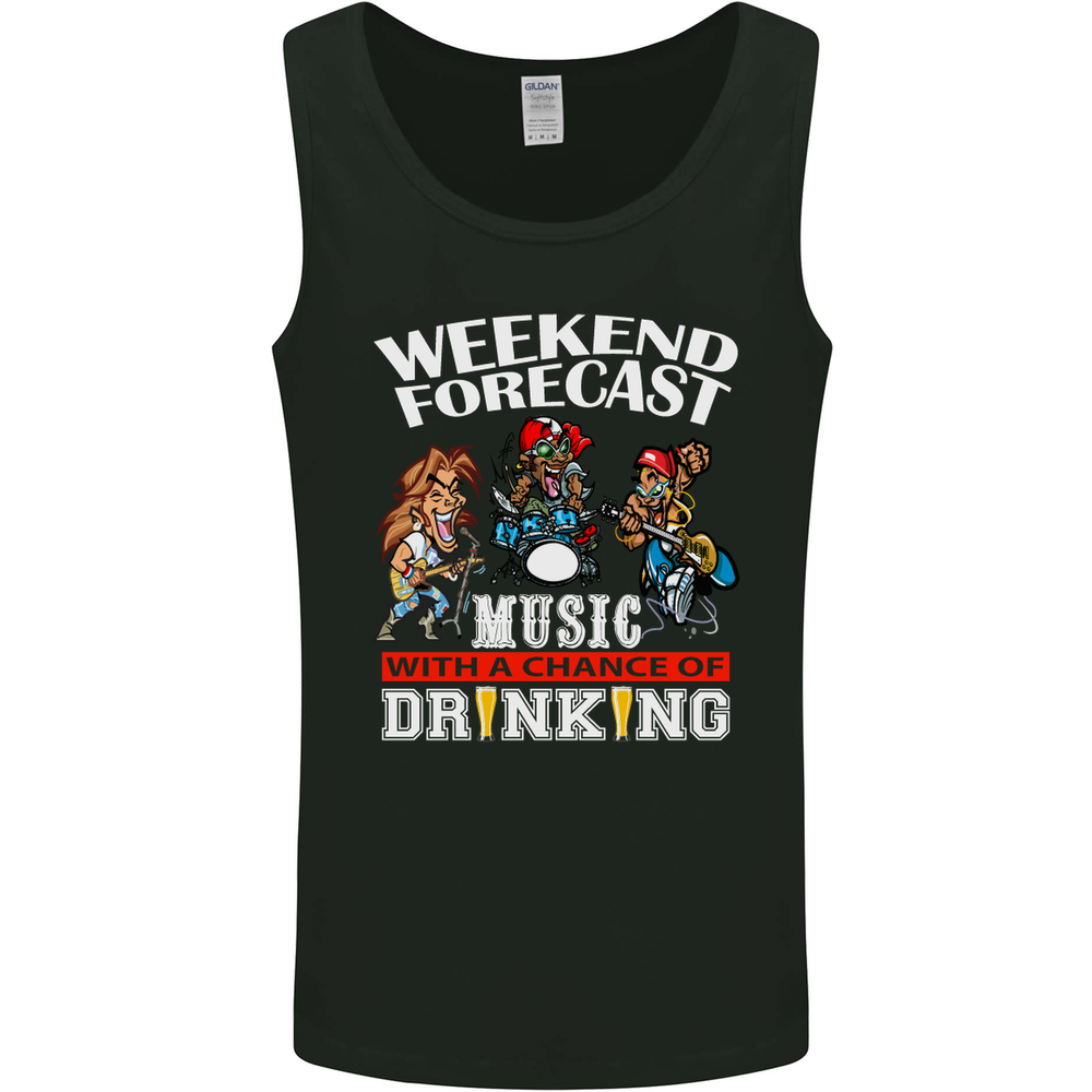 Music Weekend Funny Alcohol Beer Mens Vest Tank Top