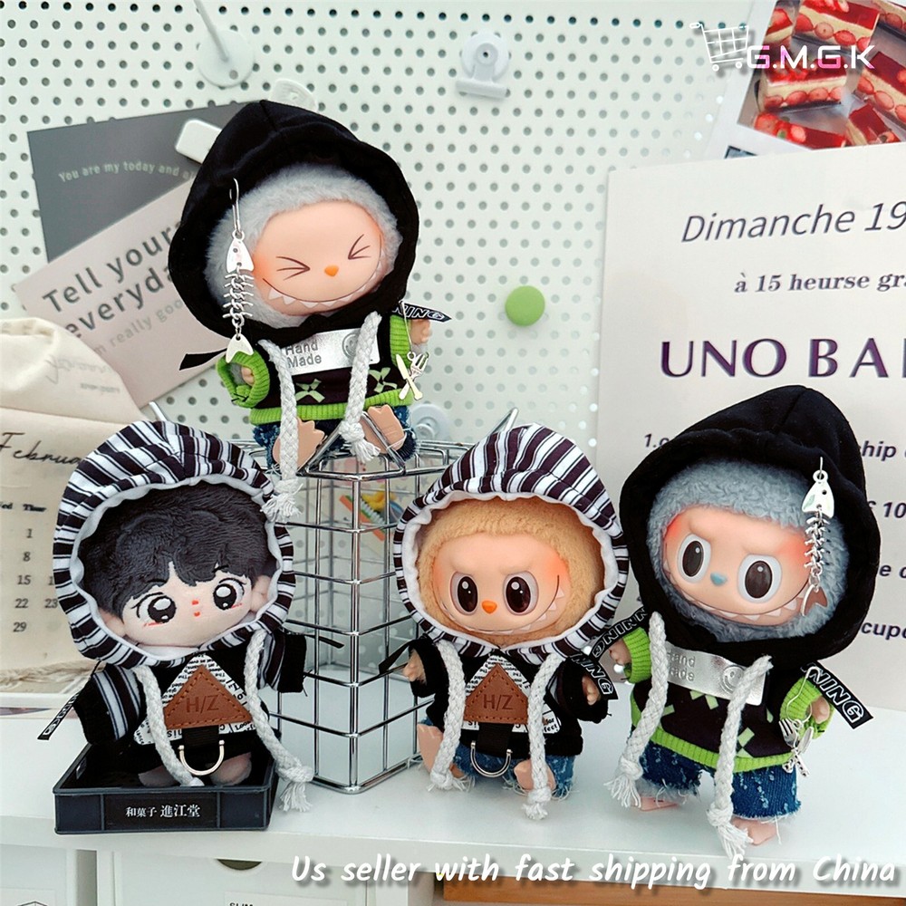 17cm Monsters Plush Doll Hoodie Outfit Handmade No Toy Included