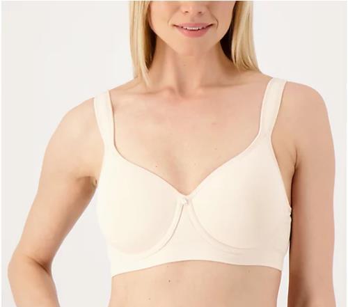 Breezies Underwire Seamless Jacquard Detail Bra (Buff, 42 D) A568033