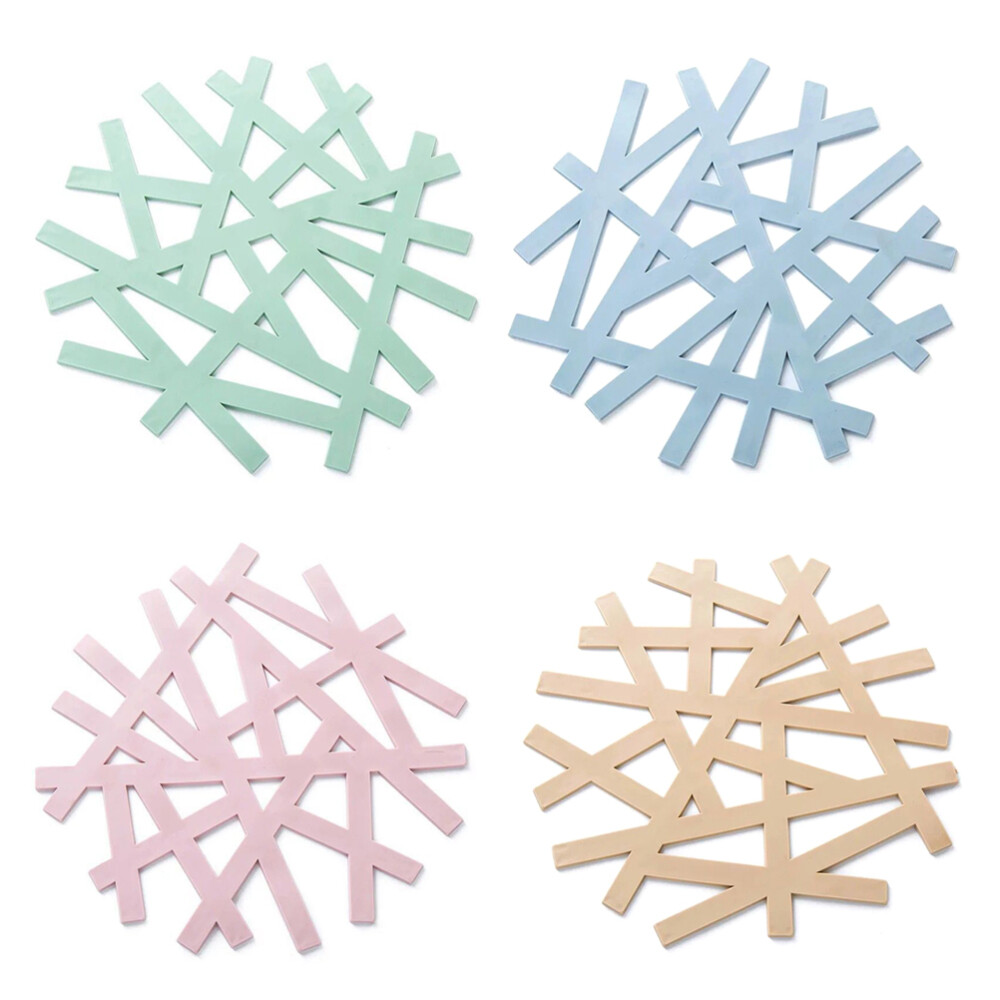 4PCS Silicone Mats Bird Nest Shape Insulated Flexible Non-slip Coasters Hot