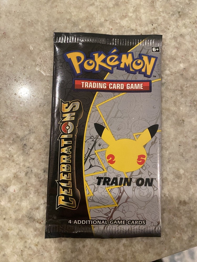 Pokemon 25th Anniversary Celebrations Booster Pack Sealed Cards