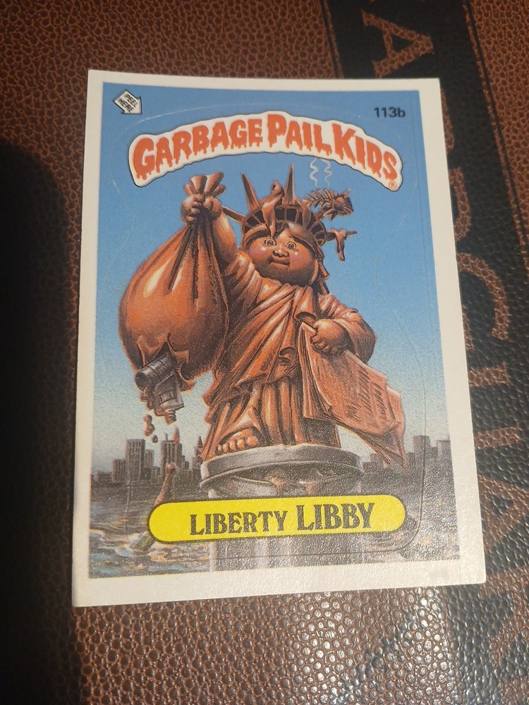 1986 Topps Garbage Pail Kids Series 3 Liberty Libby 113b Barber Back Trading Card