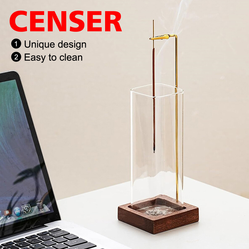 Incense Stick Holder with Removable Ash Catcher for Safe Burning