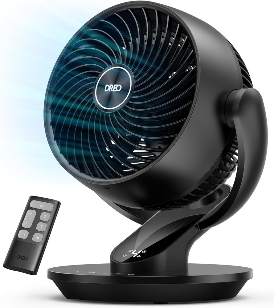 Dreo Smart Desk Fan for Bedroom, Powerful 70 ft Whole Room Air Circulator Fan