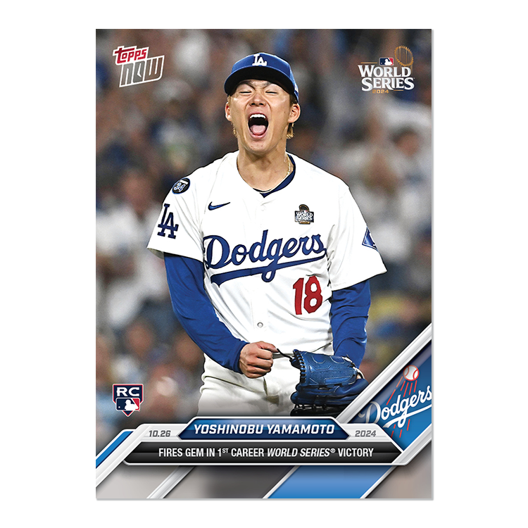 *PRESALE* 2024 TOPPS NOW Yoshinobu Yamamoto RC #869 First World Series Win-image