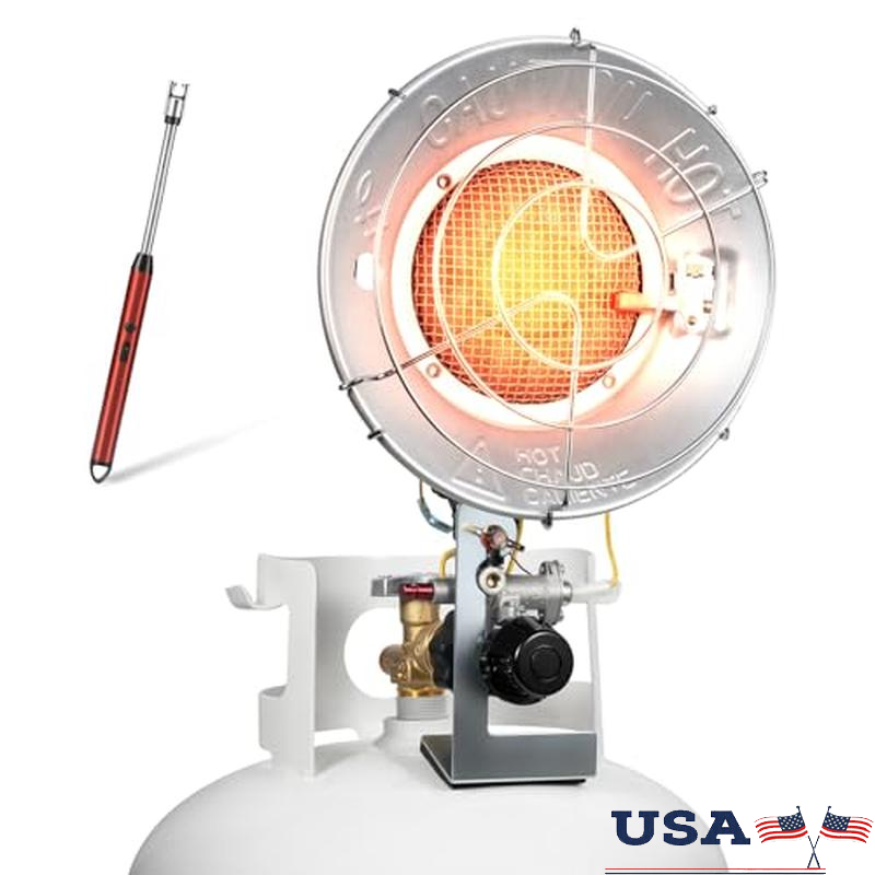 Single Tank Top Propane Radiant Heater 18000BTU Outdoor Portable Safety Features