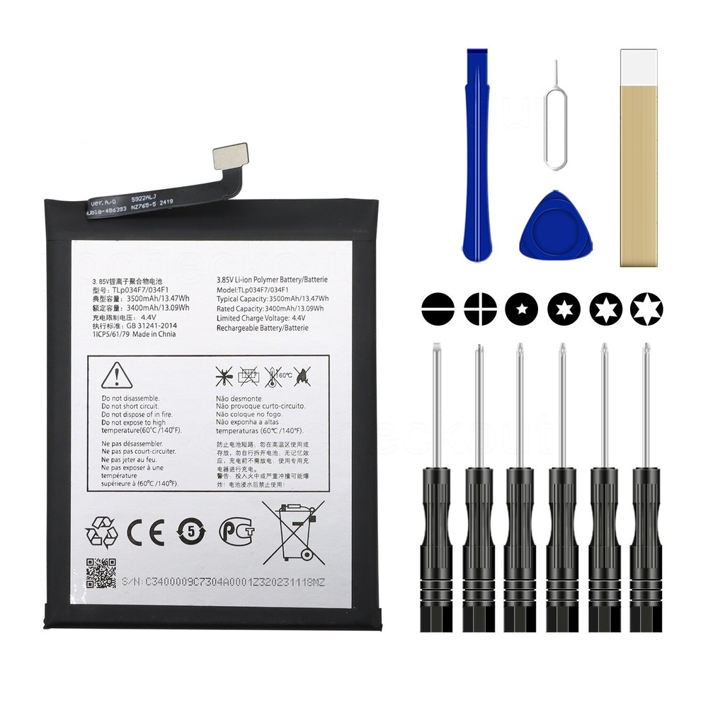 Battery TLp034F1 TLp034F7 For TCL T-Mobile Revvl 4 5007W AL5007W Tool  A