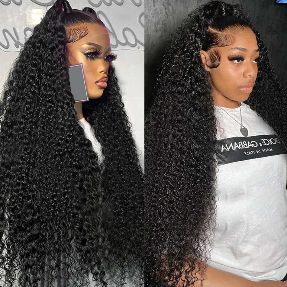 13x6 HD Lace Front Wig Brazilian Water Curly Human Hair Transparent Lace
