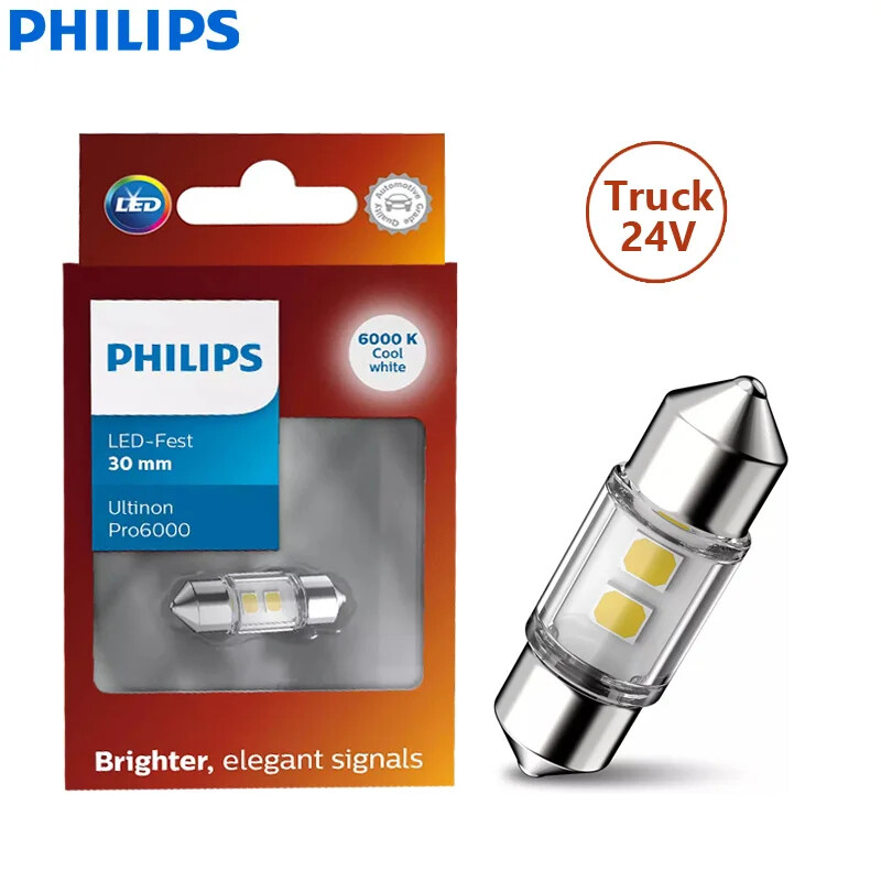 Philips LED C5W Festoon 30mm Truck 24V Fest Interior Signal License plate Lamp