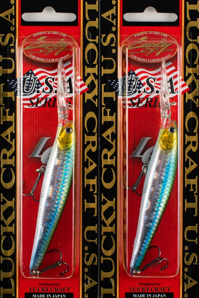 (LOT OF 2) LUCKY CRAFT STAYSEE 90SP V2 7/16OZ SS90SPV2-192 MS JAPAN SHAD D2255
