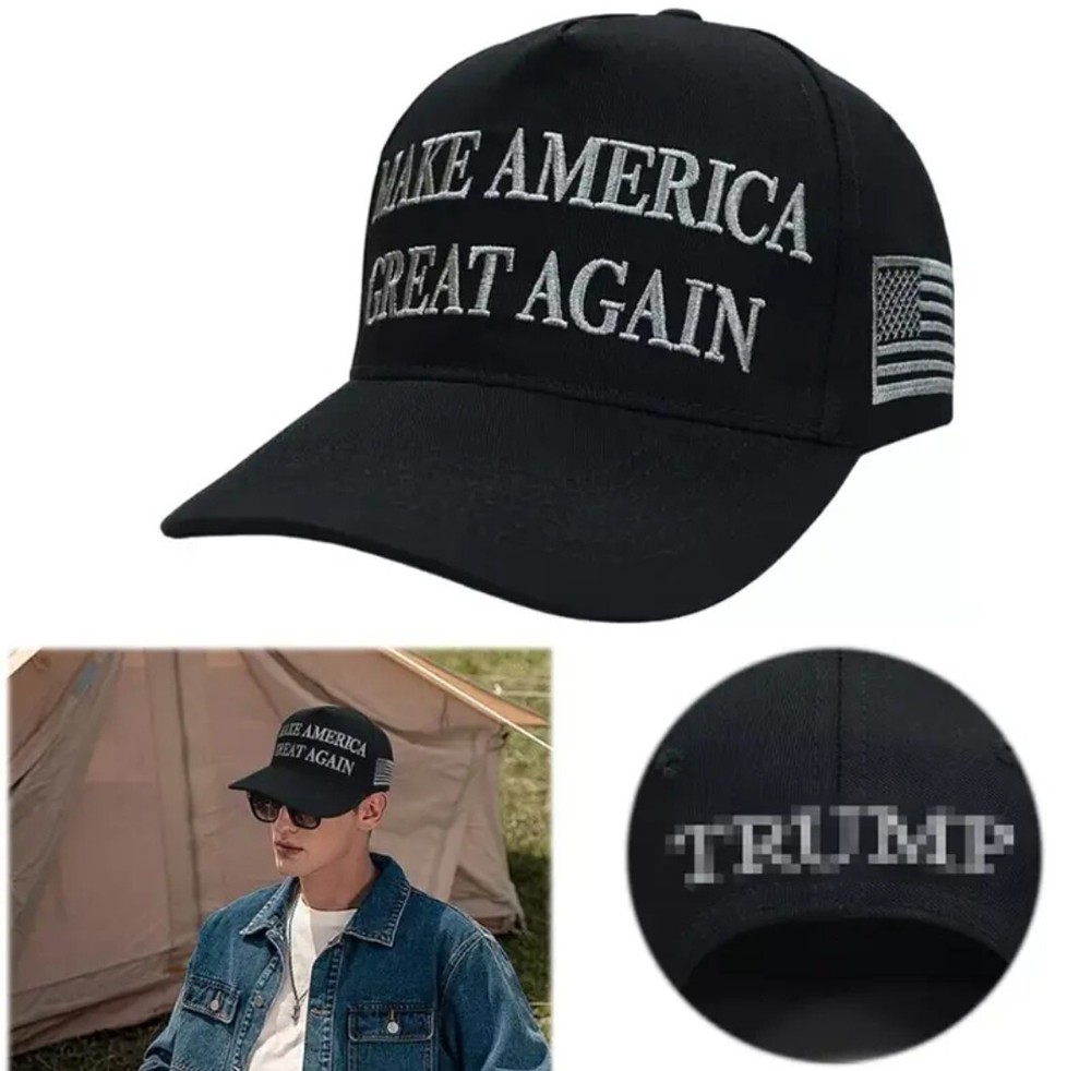 MAGA Hat Make America Great Again Black Hat Donald Trump 2024 Baseball Cap USA