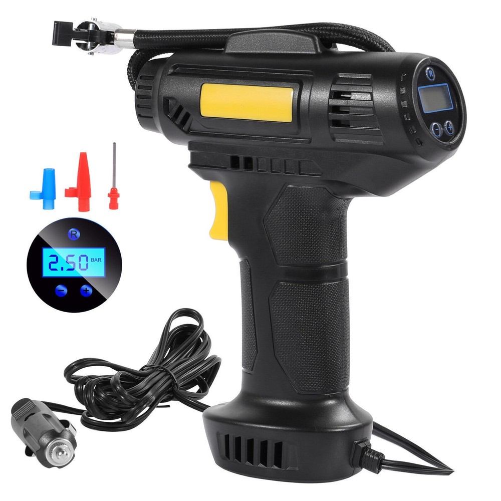 150PSI Tire Fast Inflator Air Pump Compressor LED Light for Car Bike Motor Ball