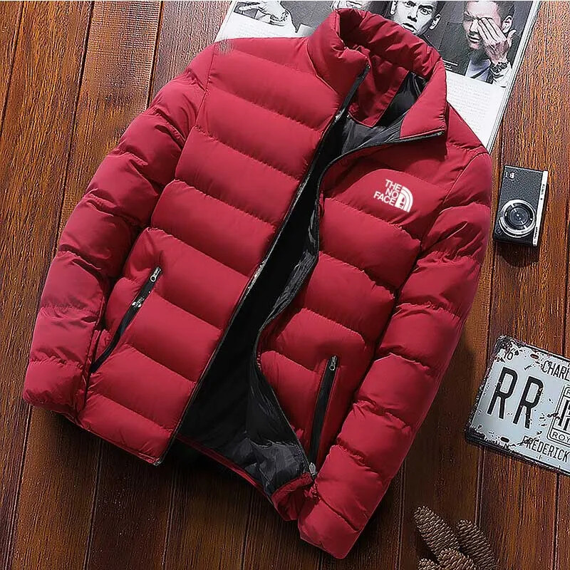 Nuevas Chaquetas Gruesas Invierno Hombre Vestir Informales Abrigos Cuello Sólido