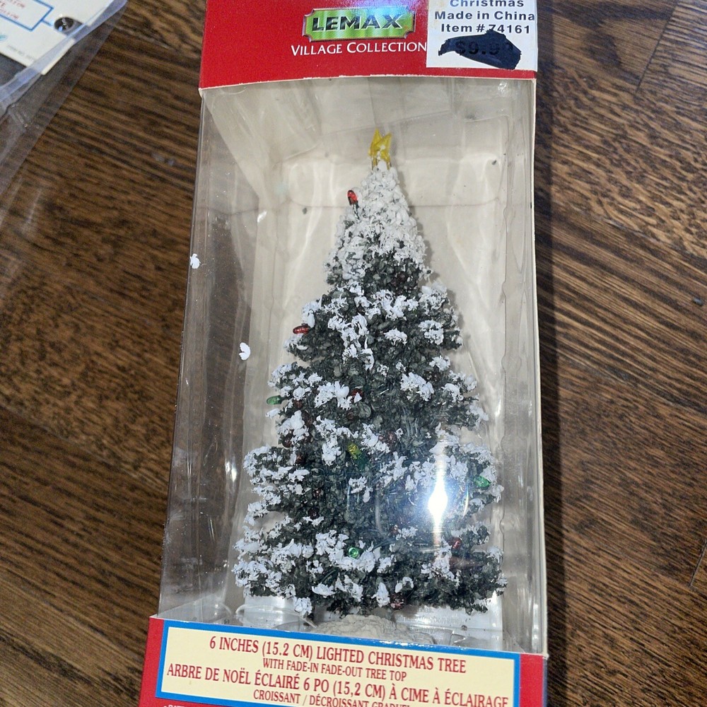 Christmas Lemax Multi Color Lighted Tree Plastic Village Display 74161