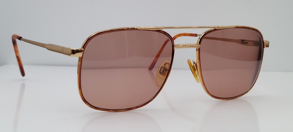 Vintage Aristar 6102 Brown Gold Pilot Metal Sunglass Frames Only