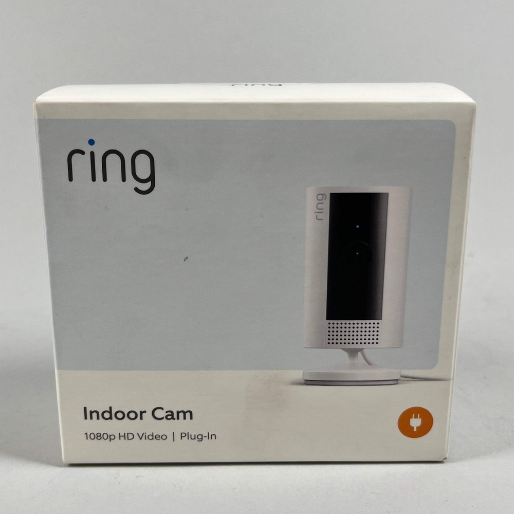 New Ring Indoor Smart Security Camera in Black or White Model 10-210178-20