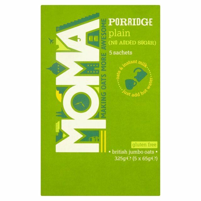 Moma Gluten Free Porridge Plain No Added Sugar - 5 x 65g