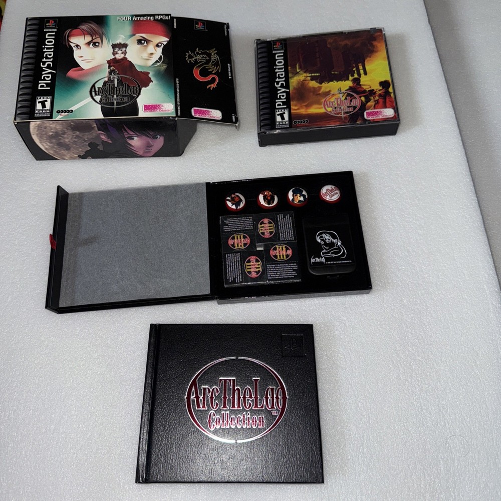 Arc the Lad Collection PS1 NTSC USA VGC cheaper than spooky rare with extras yep