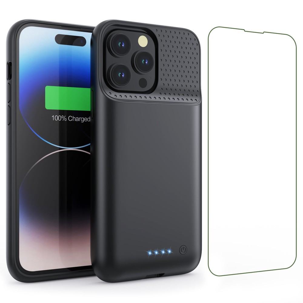 Battery Case for iPhone 14Plus/14Pro Max/13Pro Max, Powerful 8600mAh Portable...