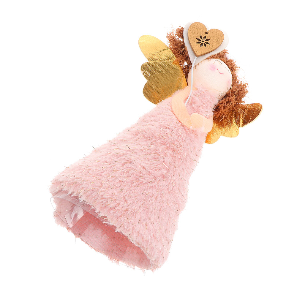 Pink Angel Tree Topper Christmas Decorations Easy Use Plush