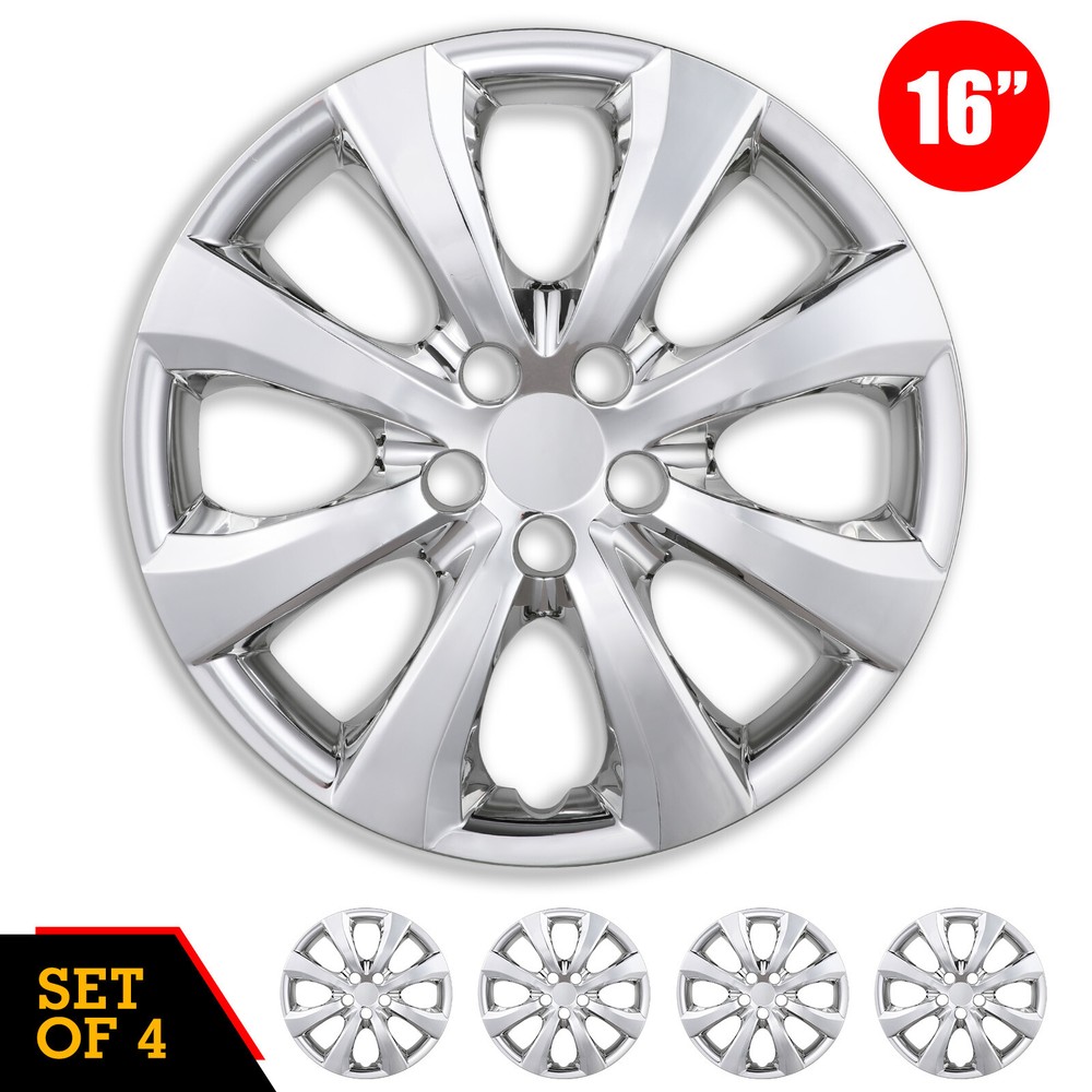 4PCS 16” New Wheel Hubcaps For 2009-2014 Matrix Chrome 2009-2024 Toyota Corolla