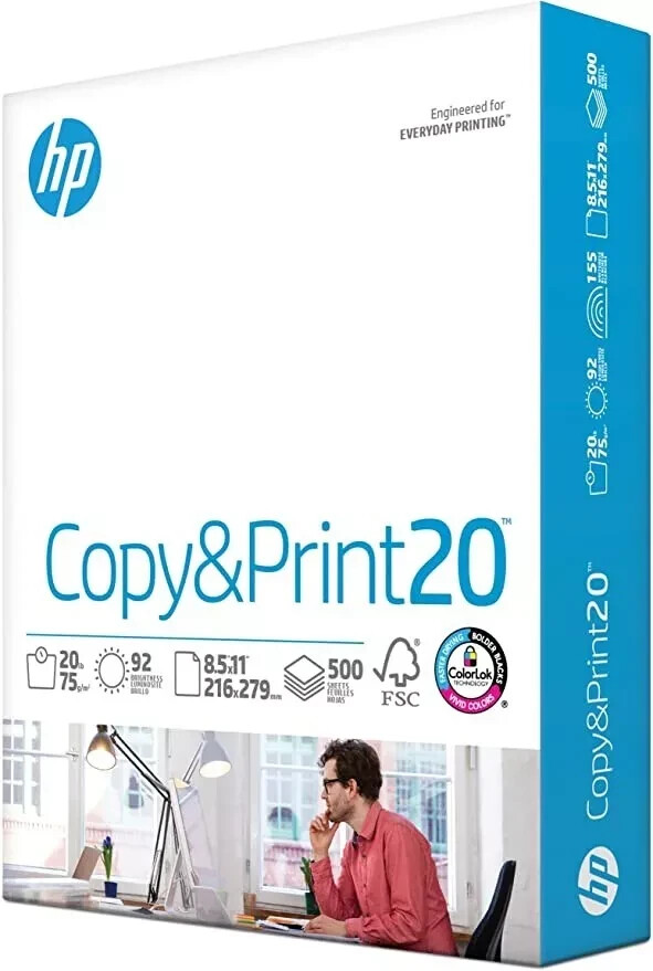 1x HP Printer Paper - Copy And Print, 20 lb., 8.5