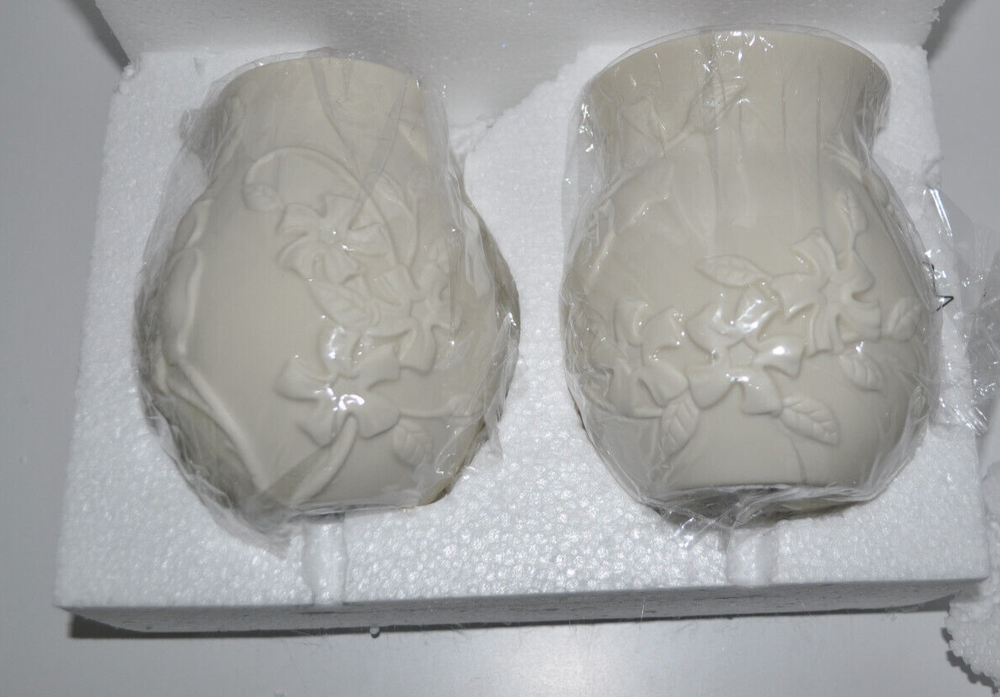 NIB LENOX Set of 2 Floral Fields Posey Vases - 4.5 in. High