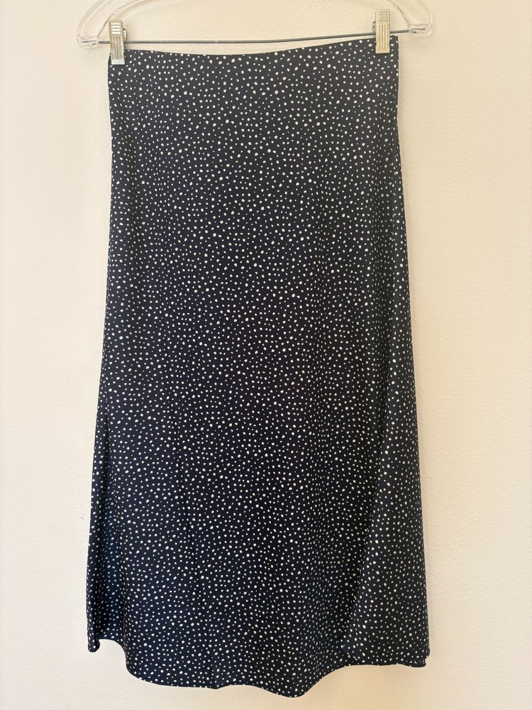 J. Crew Womens Navy in White Dot Gwyneth Slip Skirt XS New with Tag