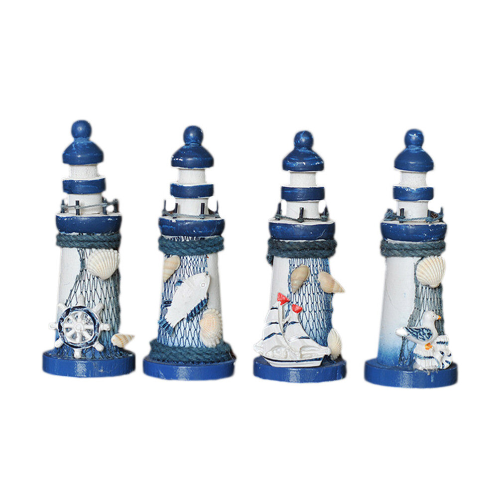 Natical Marine Model Hand Painted Lighthouse Nautical Decor The Beach Seaside