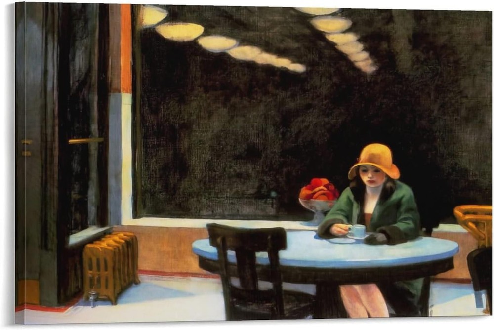 Automat By Edward Hopper Paintings Art Posters Art Poster Canvas Decorative