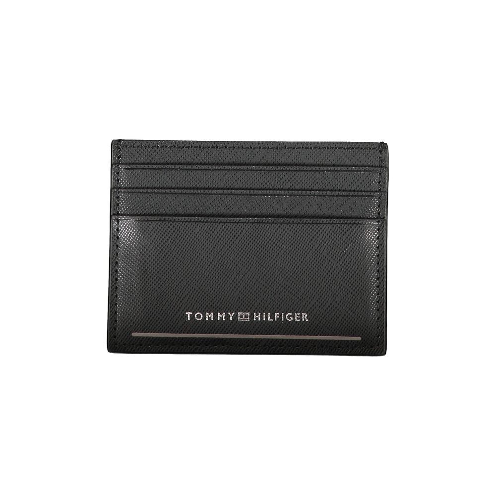 Tommy Hilfiger Black Genuine Leather Mens Wallet RFID Blocking
