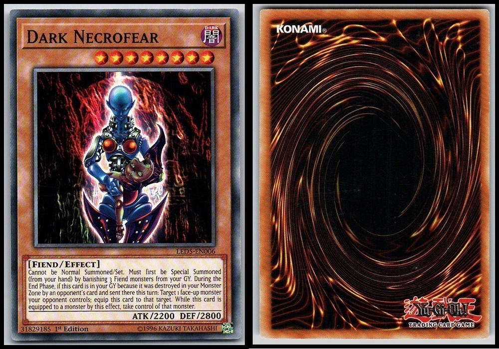 Dark Necrofear LED5-EN006 1st Edition Yu-Gi-Oh Ultra Rare Card
