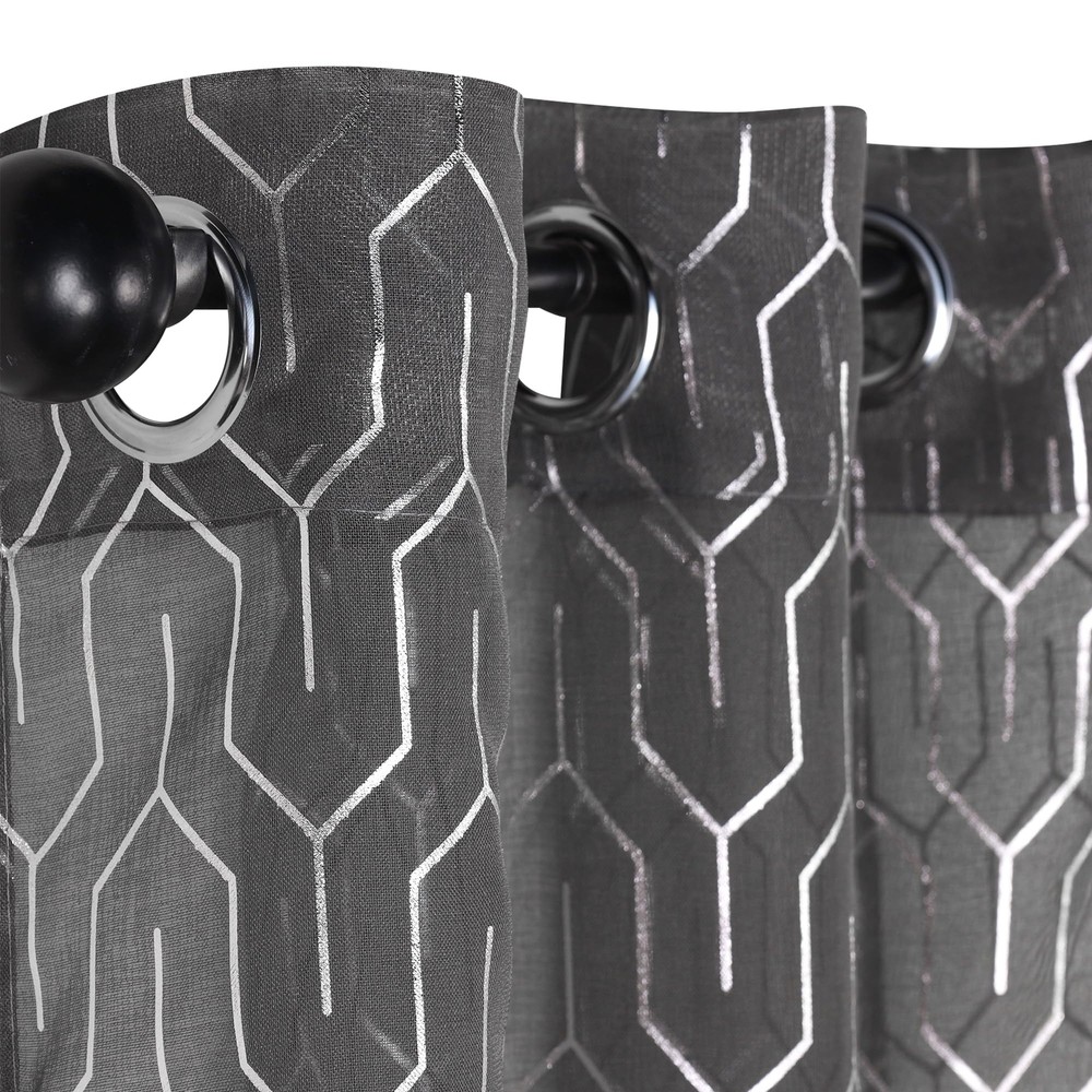 Sheer Curtains, Curtains Perfect for Natural Light, Trellis Window Accents, M...