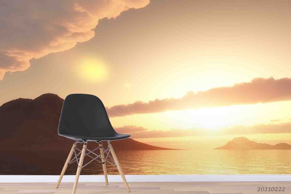 3D Sky Sea Sunset Landscape Wall Murals Wallpaper Murals Wall Sticker