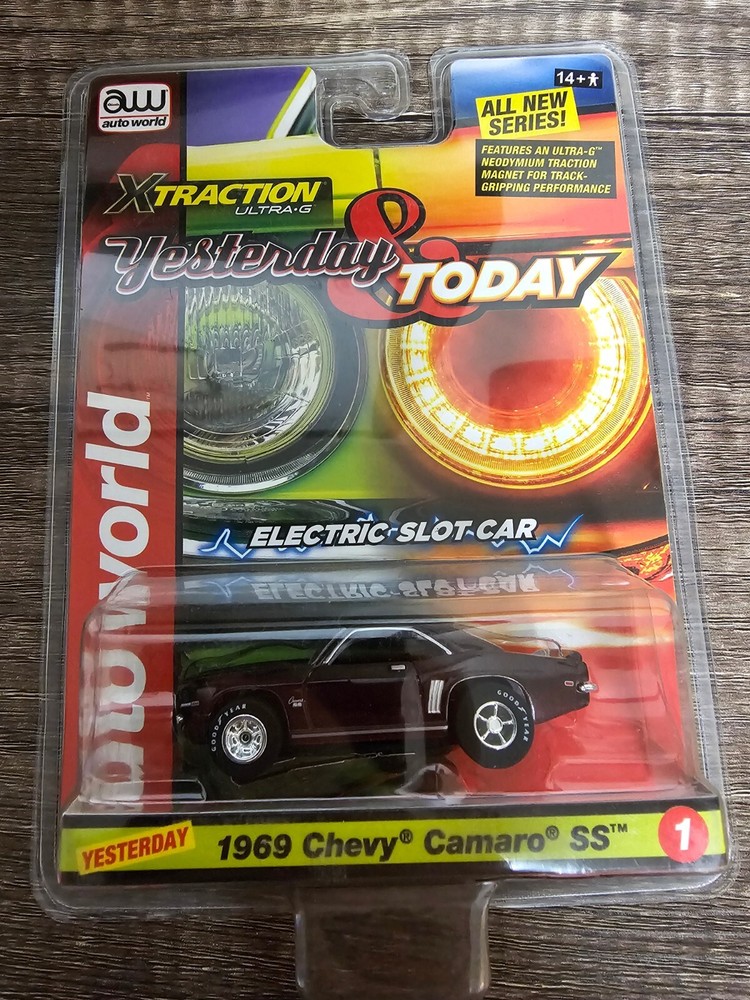 Autoworld HO Slot Car New Yesterday & Today 1969 Chevy Camaro SS