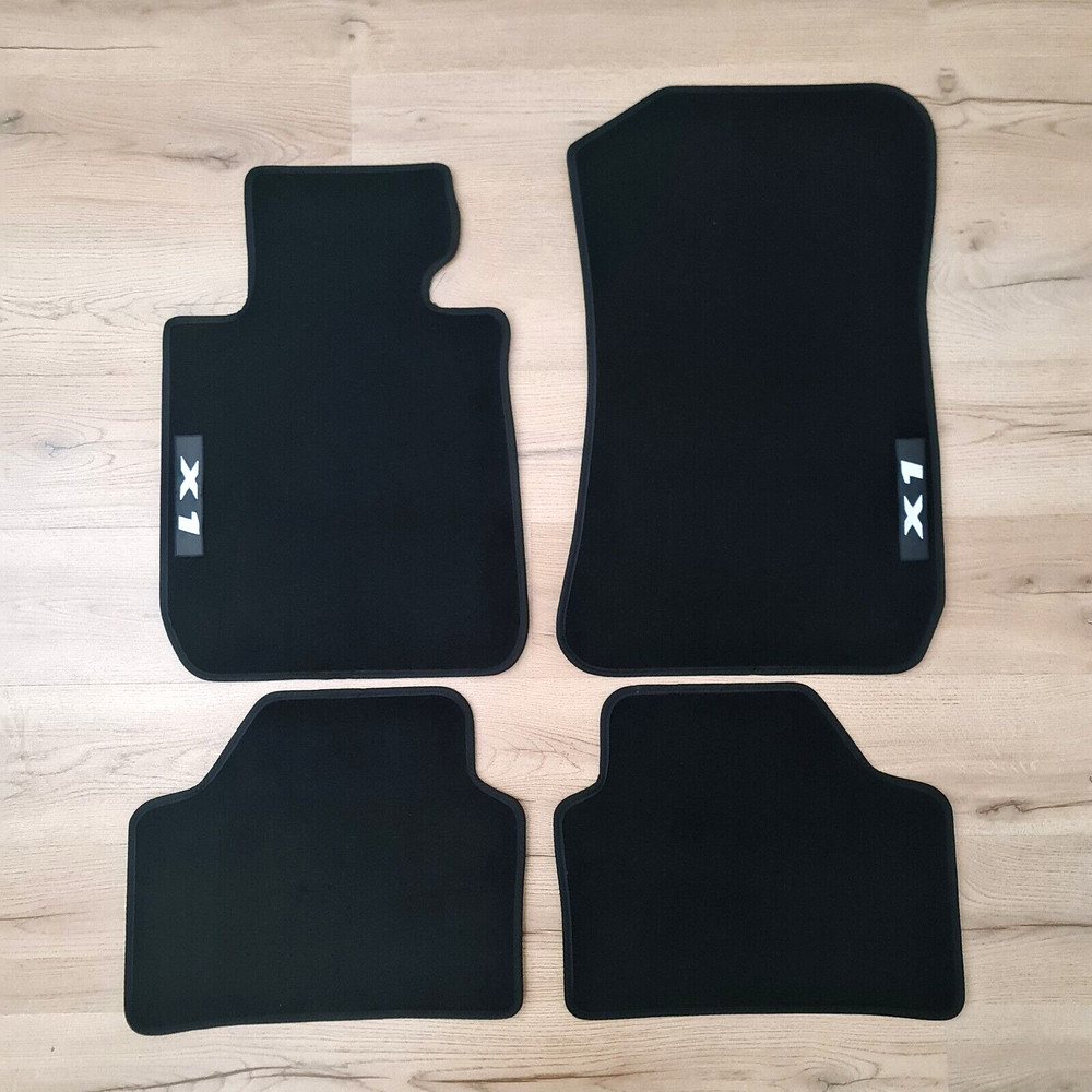For BMW X1 2009-2015 Car Floor Mats Velour Waterproof Black Carpet Auto Liners