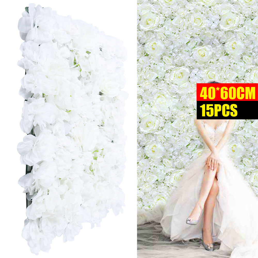 15 Piece Wedding Artificial Flower Wall Silk Floral Wall Background Decoration