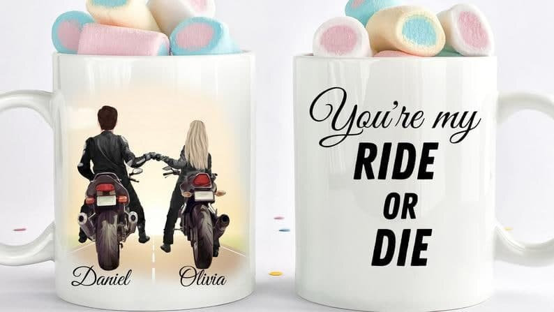 You're My Ride Or Die Personalized Mug Gift For Couple Funny Racing Lover Mug