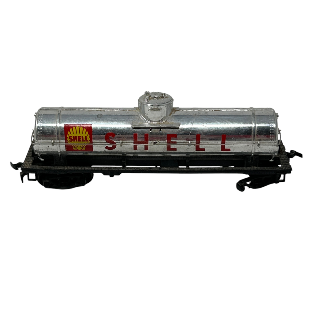 Tyco Shell Oil Gas Tanker Chrome Silver HO Scale Model Train Railway Car