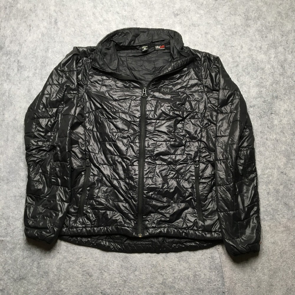 Helly Hansen Womens Lifaloft Insulator Jacket Medium M Black Ultralight Puffer Coat