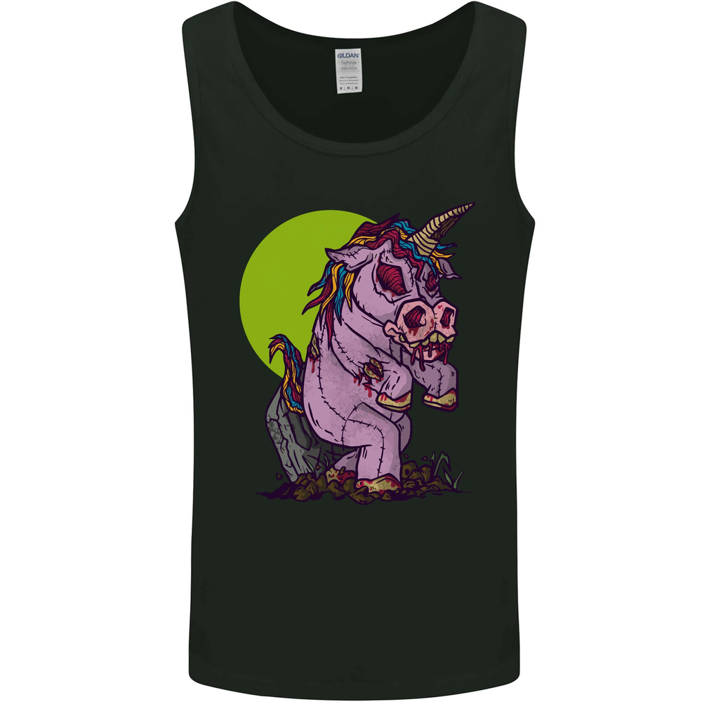 A Zombie Unicorn Funny Halloween Horror Mens Vest Tank Top