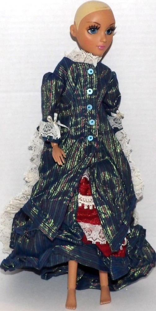 Victorian Doll Clothes Hand Stitched Fashionable Doll Outfit #18