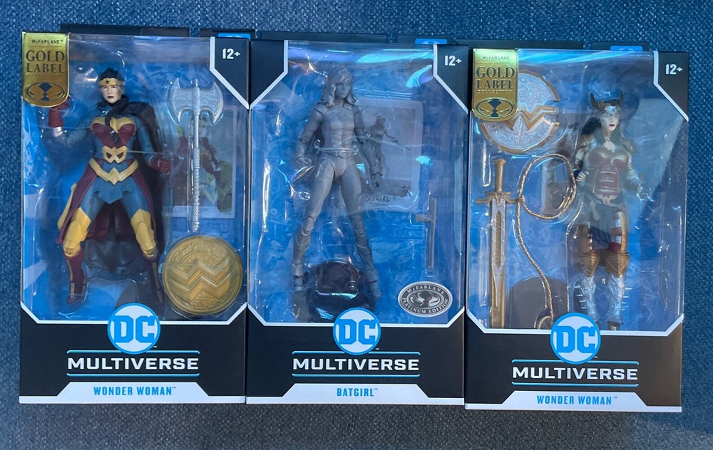 McFarlane Lot Gold Label Wonder Woman Endless WinterDesigned By Platinum Batgirl